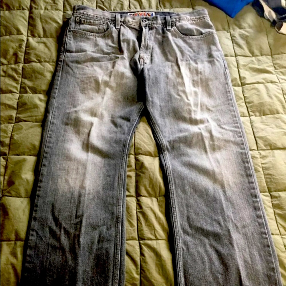 Levi's 514 slim straight grey denim jean